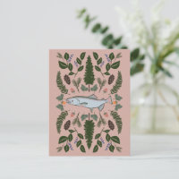 Saumon PNW Nature Fir Ferns Berries Fête de la rec