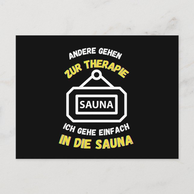 Carte Postale Sauna Autres Aller À Thérapie Saunas (Devant)