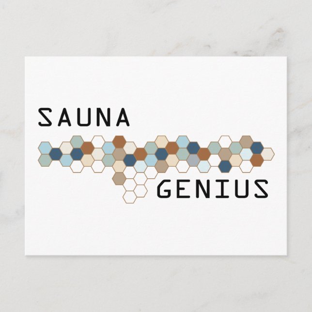 Carte Postale Sauna Genius (Devant)