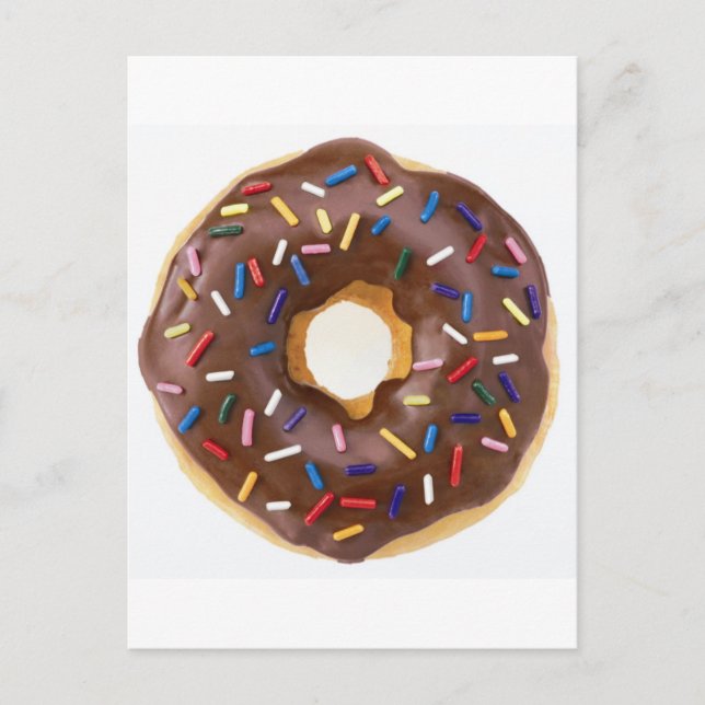 Carte Postale Saupoudrer de chocolat Doughnut (Devant)
