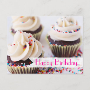 Carte Postale Saupoudrer les gâteaux Joyeux anniversaire
