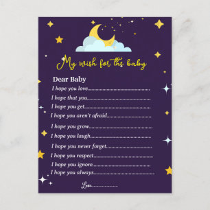 Carte Postale Saupoudrer petit baby shower étoile bébé des voeux