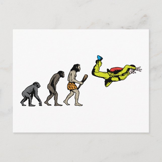 Carte Postale Saut en parachute (Devant)