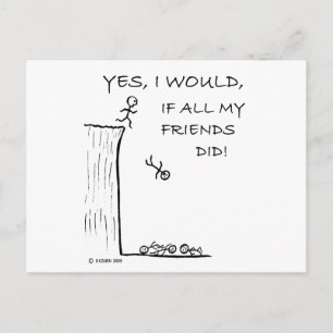 Carte Postale Sauter D'Une Falaise