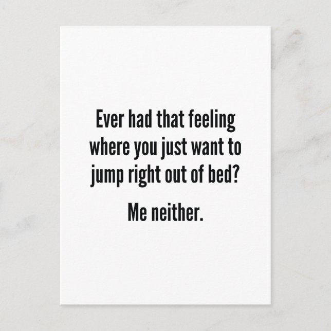 Carte Postale Sauter Juste Hors Du Lit (Devant)