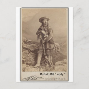 Carte Postale sauvage buffalo bill cody cabinet photo