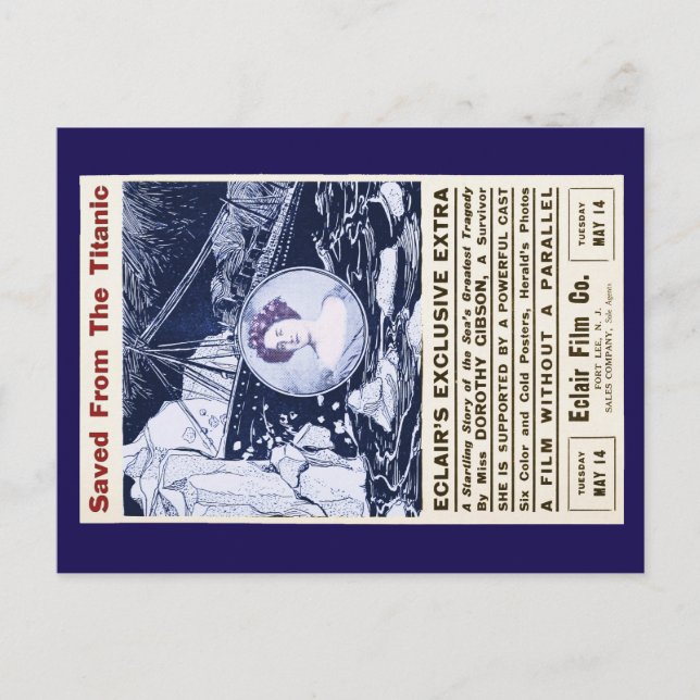 Carte Postale Sauvé Du Titanic 14 Mai 1912 (Devant)