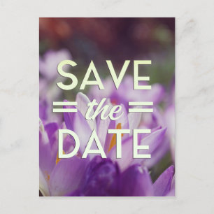 Carte Postale Sauvegarder la date Fleur violette