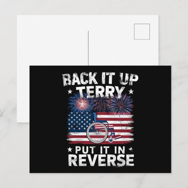 Carte Postale Sauvegarder Terry Mettre Dans Les Feux Inversés Dr (Devant / Derrière)