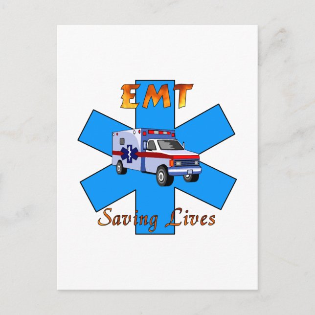 Carte Postale sauver des vies EMT (Devant)