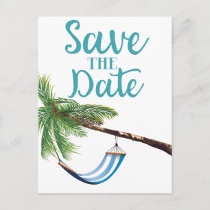 Carte Postale Sauver la date Paradis Tropical
