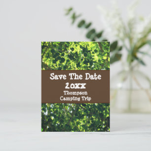 Carte Postale Sauver la date Réunion de famille Camping Départ