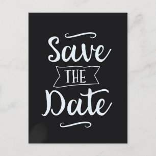 Carte Postale Sauver la date tableau noir vintage
