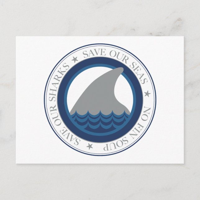 Carte Postale sauver nos requins (Devant)