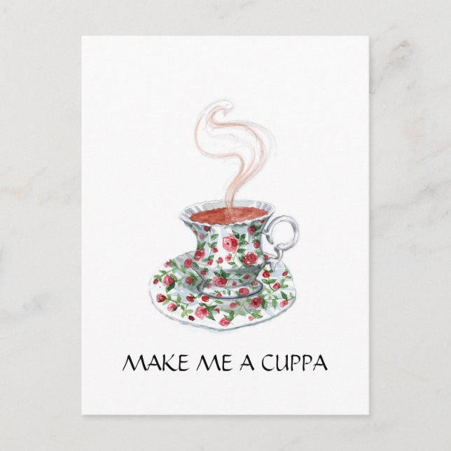 Carte Postale Sauvez / Faites de moi un Cuppa ! (Devant)