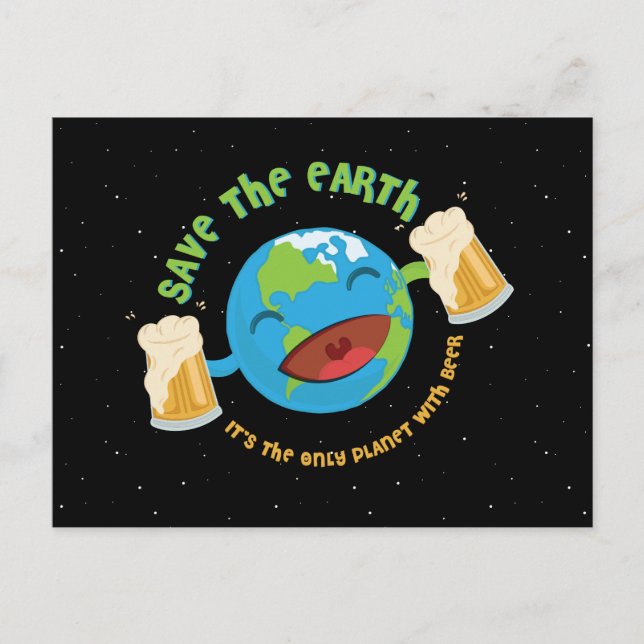 Carte Postale Sauvez la Terre (Devant)