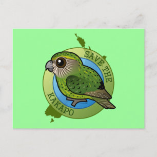 Carte Postale Sauvez le Kakapo