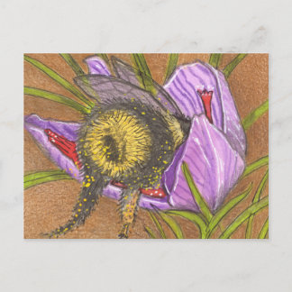 Carte Postale Sauvez les abeilles, doux printemps Bumble Bee