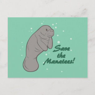 Carte Postale Sauvez les lamantins !