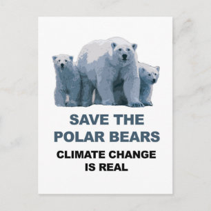 Carte Postale Sauvez les ours polaires