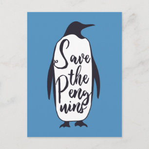 Carte Postale Sauvez les pingouins