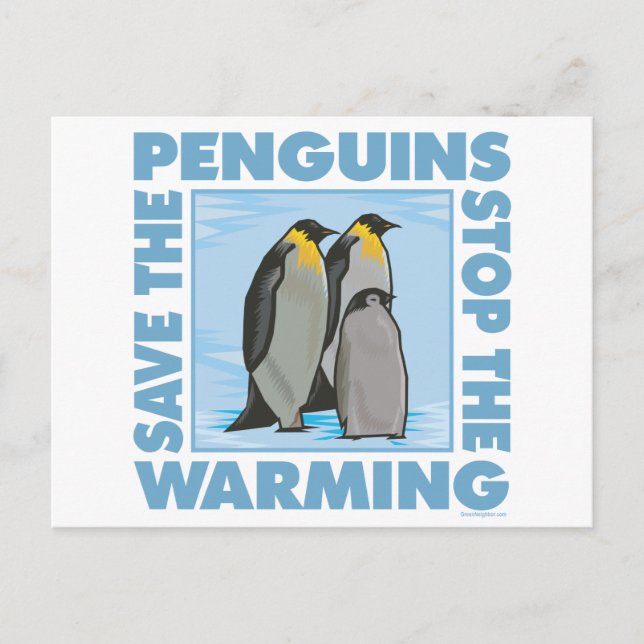 Carte Postale Sauvez les pingouins (Devant)