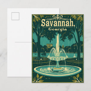 Carte Postale Savane vintage 