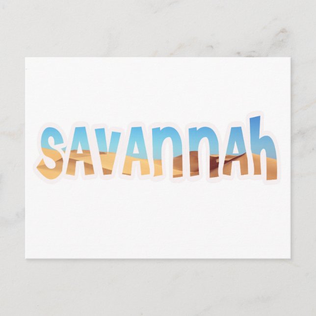 CARTE POSTALE SAVANNAH (Devant)