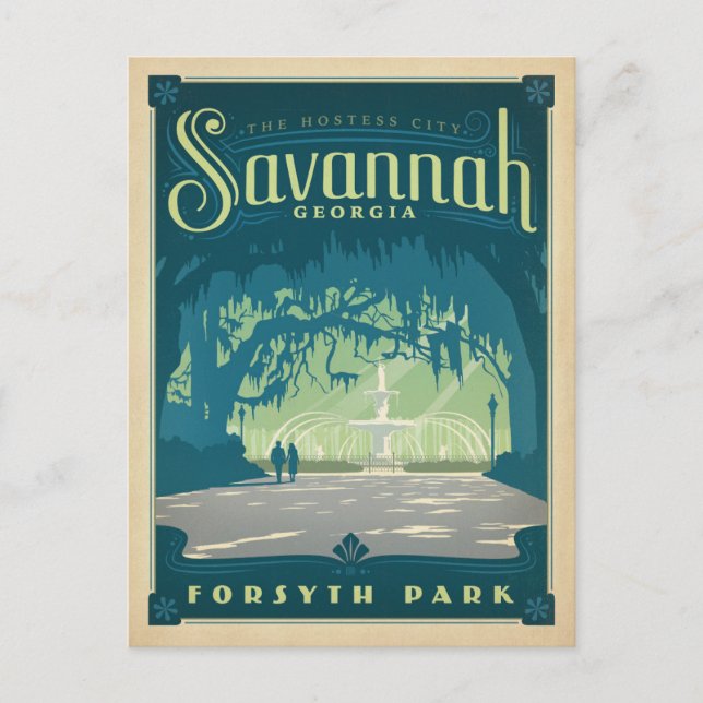 Carte Postale Savannah, GA (Devant)