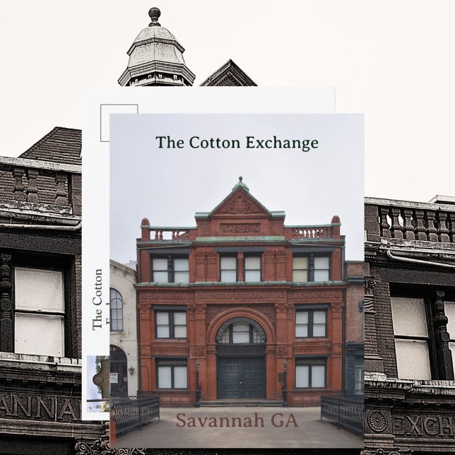 Carte Postale Savannah GA Cotton Exchange Photographie (Créateur téléchargé)