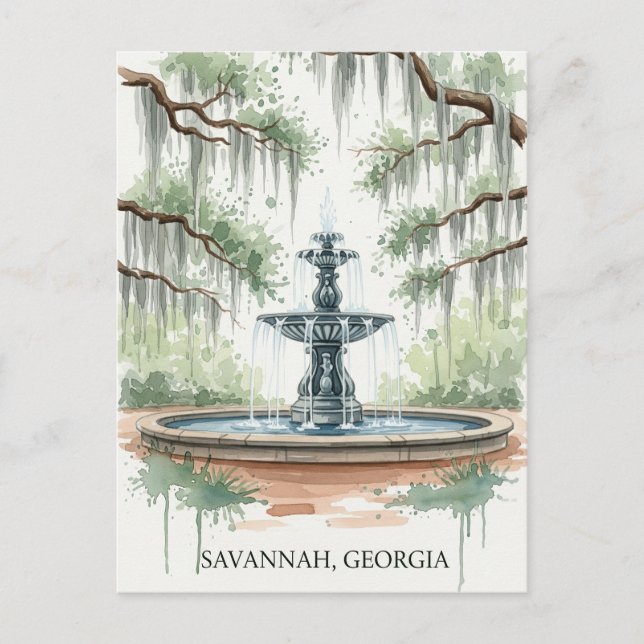 Carte Postale Savannah Georgia Postcard (Devant)