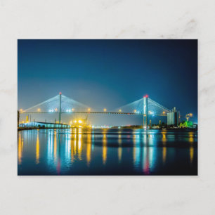 Carte Postale savannah georgia ville usa front de mer soirée riv