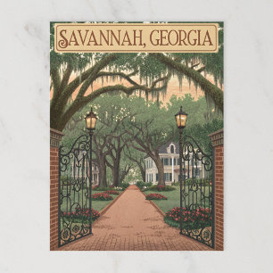 Carte Postale Savannah, Géorgie