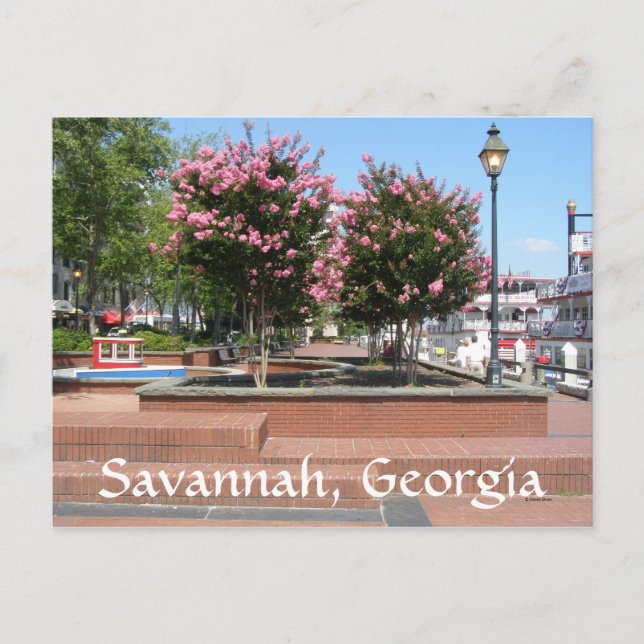 Carte Postale Savannah, Géorgie (Devant)