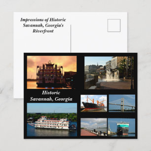 Carte postale Savannah, Géorgie Holiday