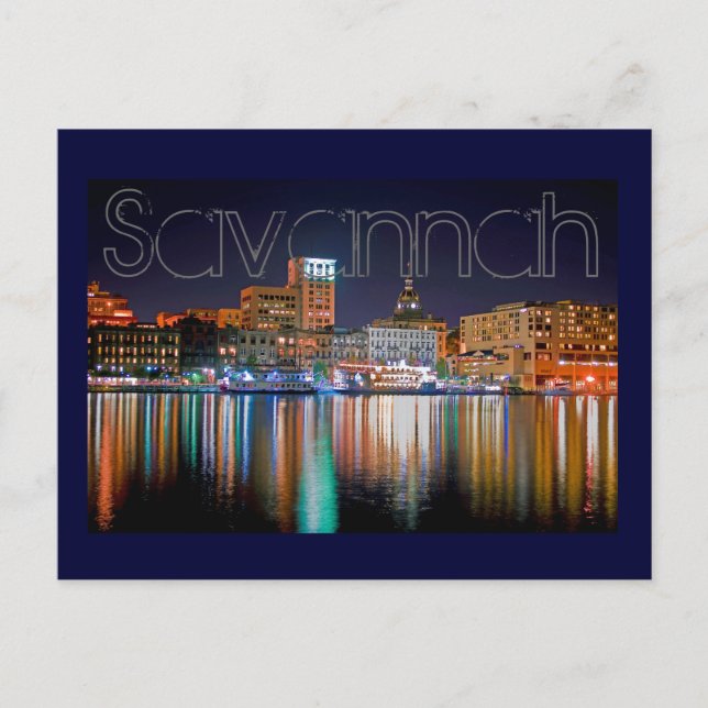 Carte Postale Savannah, Georiga, États-Unis (Devant)