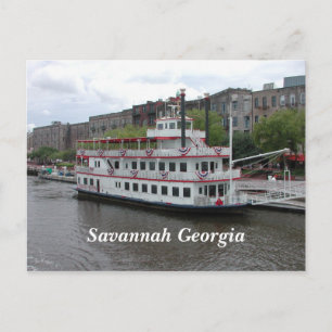 Carte Postale Savannah, le bord de la rivière en Géorgie