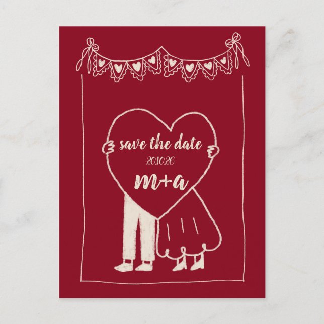 Carte Postale Save the date (Devant)
