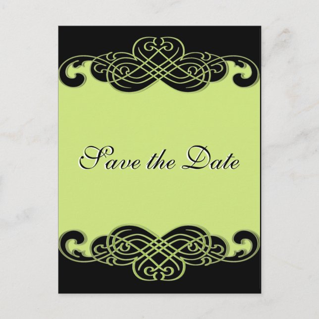Carte postale "Save the Date" à motif de défilemen (Devant)