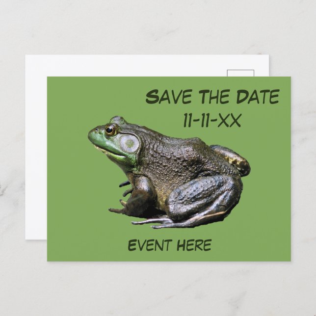 Carte Postale Save The Date Bullfrog Nature (Devant / Derrière)