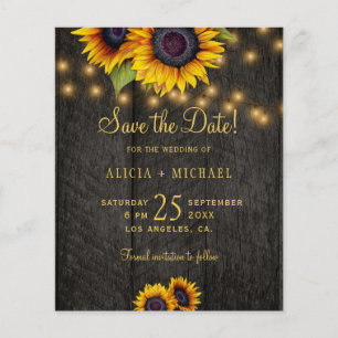 Carte postale "save the date" en bois rustique pou