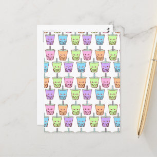 Carte Postale Saveurs de thé au lait Boba