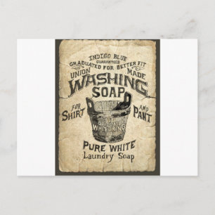 Carte Postale Savon de lavage publicitaire