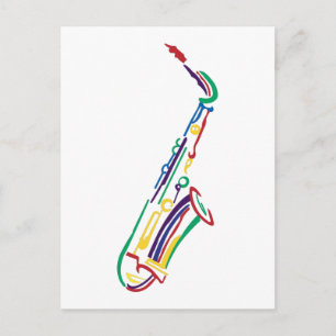 Carte Postale Saxophone