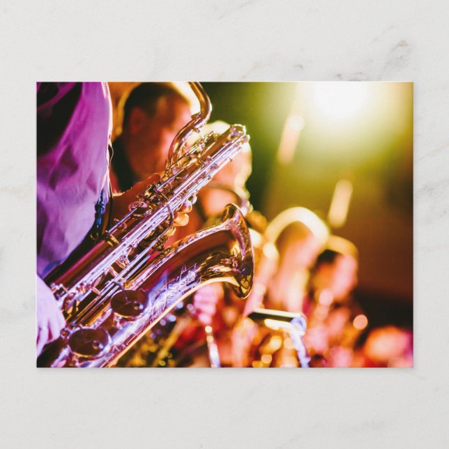 Carte Postale Saxophone (Devant)