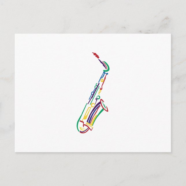 Carte Postale Saxophone (Devant)