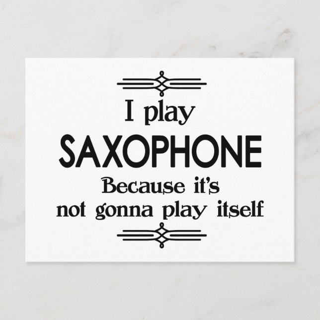 Carte Postale Saxophone (Devant)