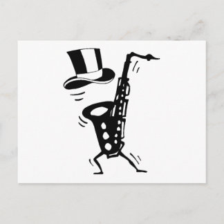 Carte Postale Saxophone dansant