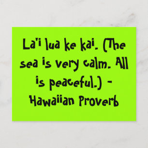 Carte Postale Sayings hawaïens