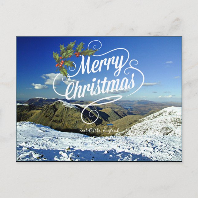 Carte Postale Scafell Pike, Angleterre - voeux de Noël (Devant)